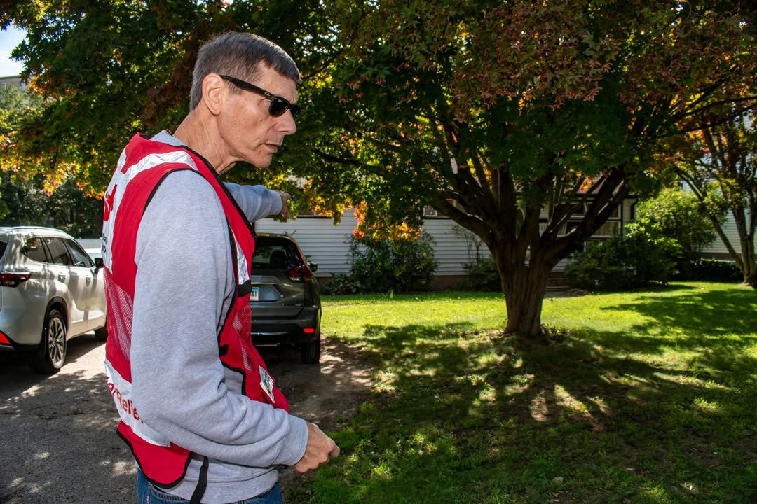 CTRedCross's tweet photo. Today, Red Cross disaster responders joined Connecticut DEMHS and Team Rubicon to assess damage from Sunday's historic flash flooding across Fairfield County. Call the Red Cross at 877-287-3327 if you need assistance. https://t.co/tNnlo8RNht