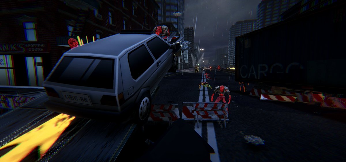 DriveorDieGame's tweet photo. Drive or Die demo drops Monday.

Two guns, a banged up car with a big bumper and nothin' but the road and undead ahead.

Sept 21st. Free

You driving?

#indiedev #gamedev #ScreenshotSaturday https://t.co/3zVxYoThb1