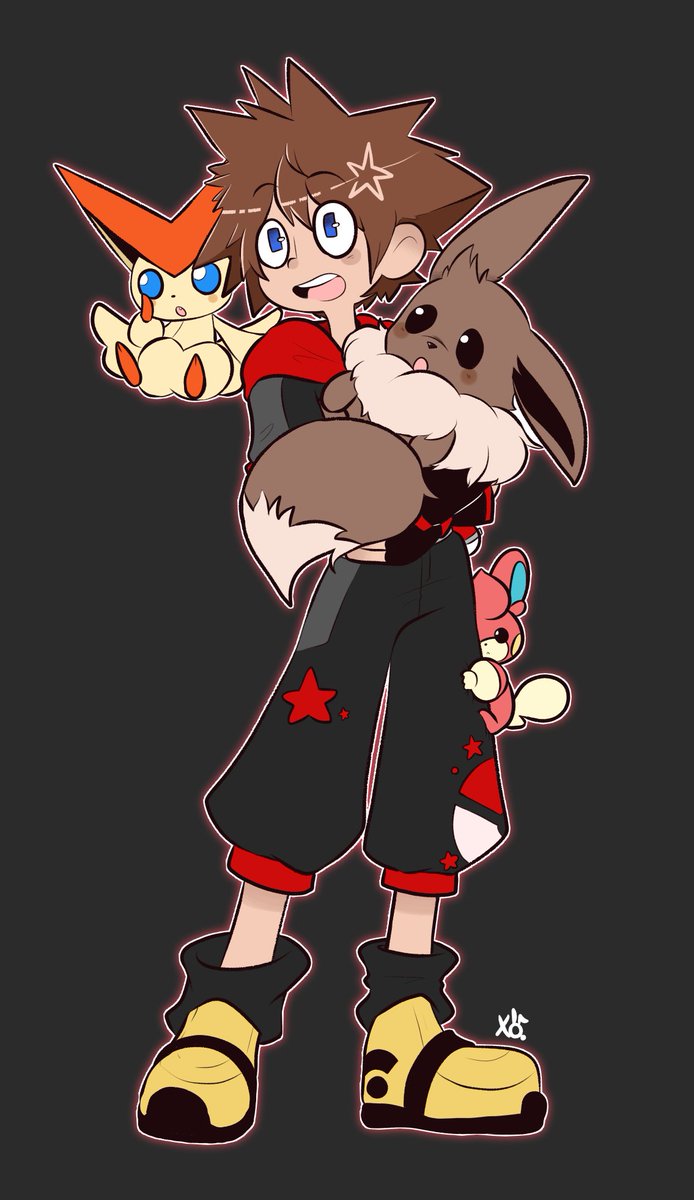 XObunny04's tweet photo. Pokemon AU Sora https://t.co/f23kSt2pWX
