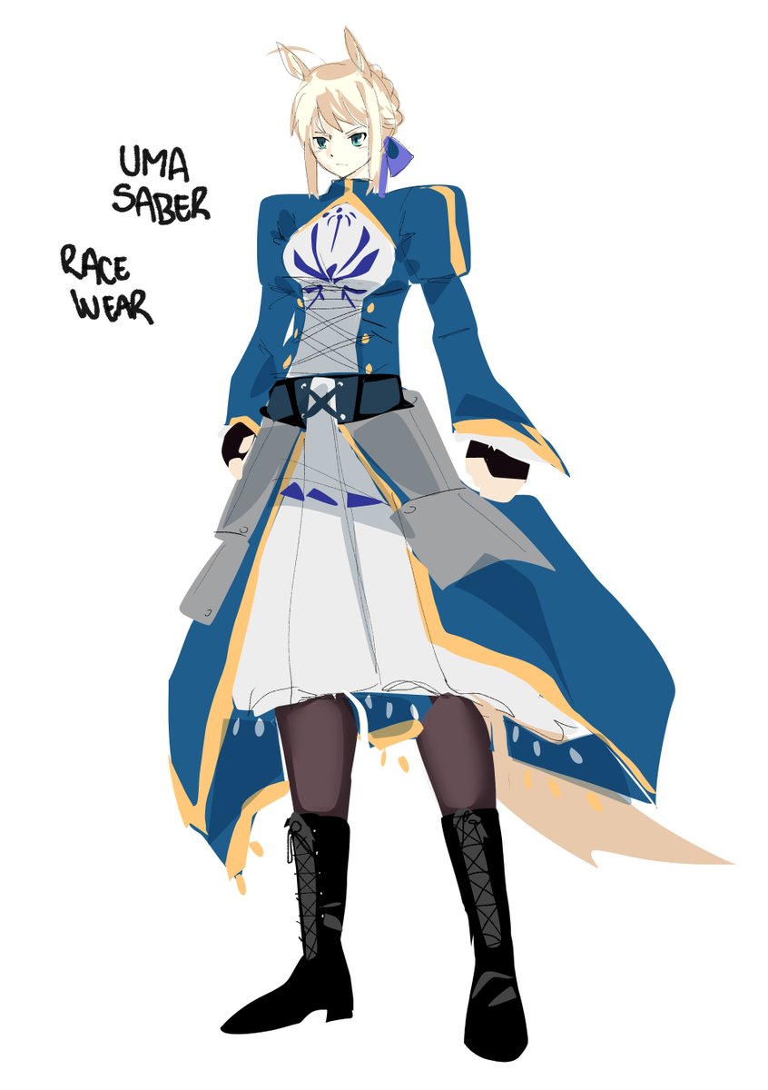 Can3ko's tweet photo. Trynna make a race wear for Saber hmmmm https://t.co/yGK1V7BTcs