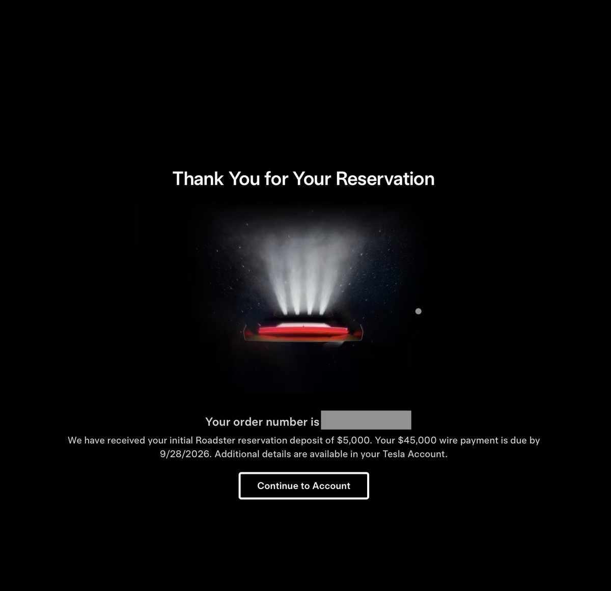 ctully152311's tweet photo. Just reserved a Tesla Roadster. Used my 𝕏 Money card to get 3% off the initial deposit. Now let's see what the final price will be lol.

YOLO 🚀 https://t.co/qn019HbRHp