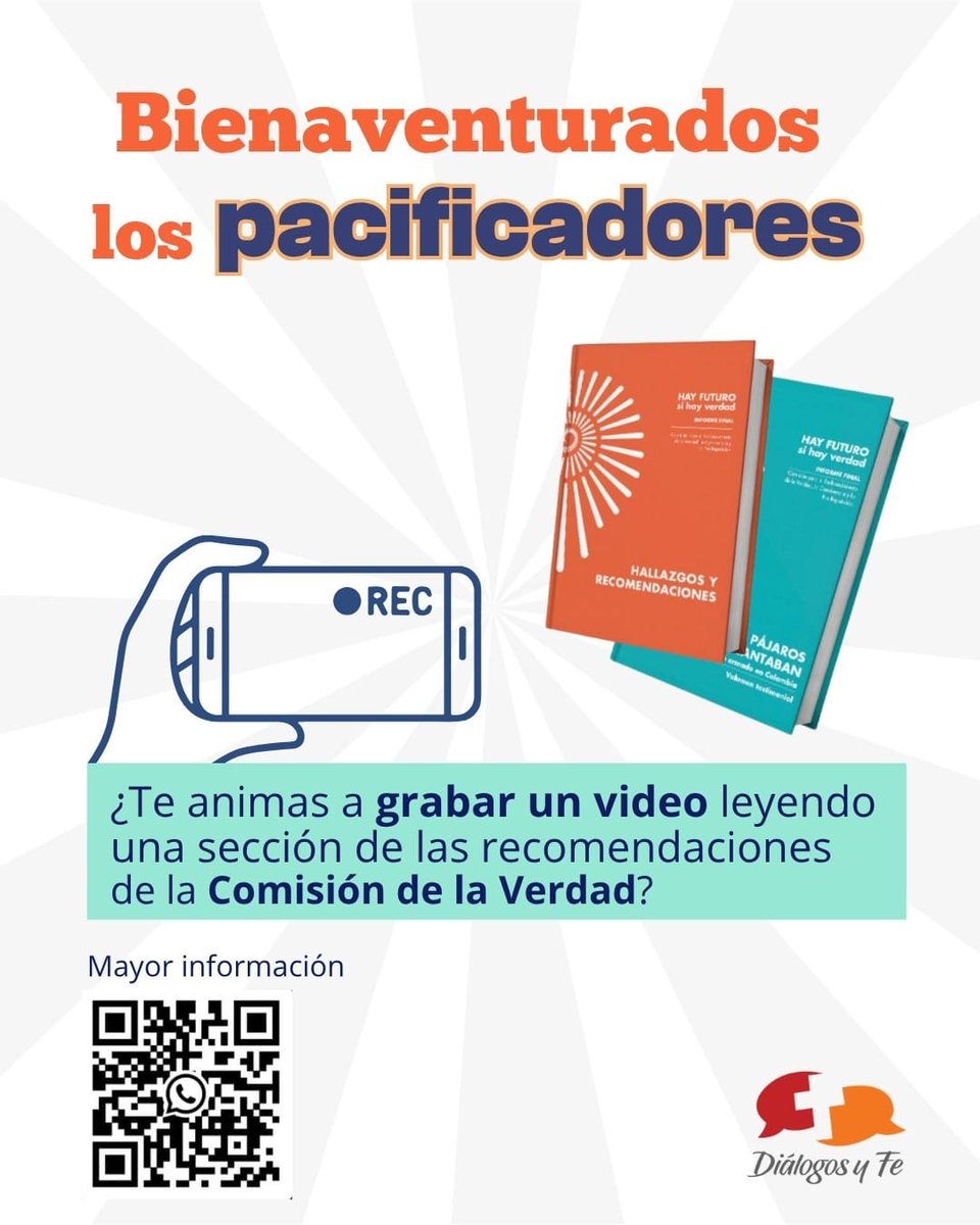 dialogosyfe's tweet photo. 🇨🇴 Hacemos esta invitación abierta para todas las voces de nuestra sociedad.

🏃🏾‍♀️Difunde y comparte este mensaje en grupos, redes sociales o con quien quieras. 

👉 ¡Escanea el código QR en la imagen o contáctanos por mensaje para elegir tu sección!

La JEP https://t.co/Q3FDG7lZUo