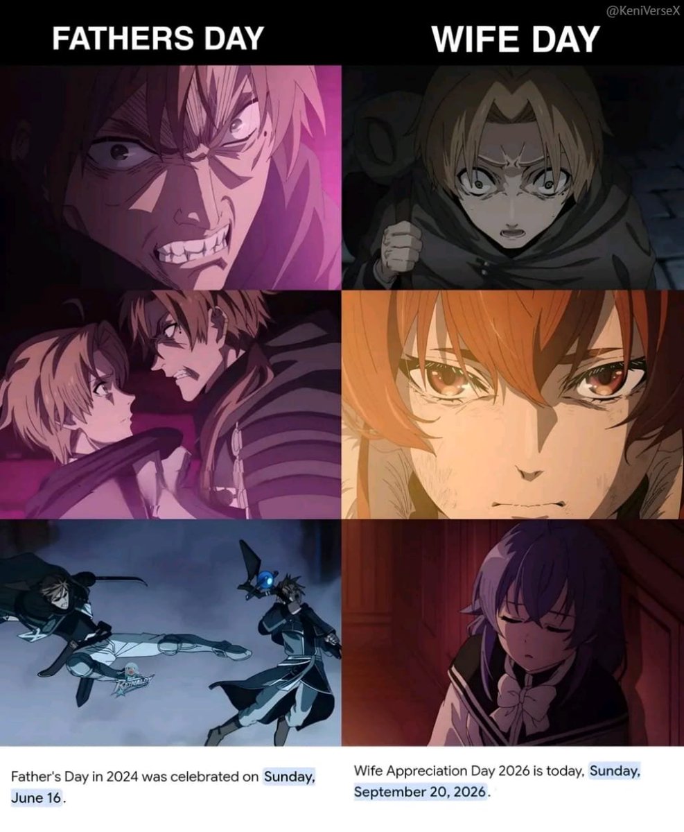 KeniVerseX's tweet photo. The Mushoku Diary episode will be released on Wife Appreciation Day 😭

Back then, the Paul vs. Hydra episode came out on Father’s Day.

And now, the Diary episode comes out tomorrow on Wife Appreciation Day (September 20, 2026).

Is this just a coincidence? 

📺 Mushoku Tensei https://t.co/4w9yC6h7S6