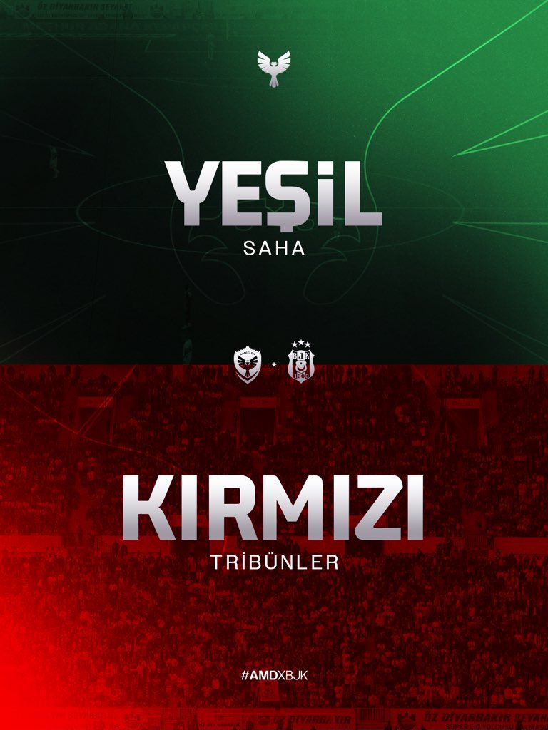 amedskofficial's tweet photo. YEŞİL SAHA, KIRMIZI TRİBÜNLER!

Yeşil sahamızın karşısında, Amedspor’umuz için tek yürek olmuş kırmızı tribünler…

Aynı heyecan, aynı tutku ve aynı ruhla, bu büyük buluşmada hep birlikte yerimizi alıyoruz.

Yarın evimizde oynayacağımız Beşiktaş maçında, taraftarımızın organizasyonuyla tribünler kırmızıya bürünüyor.

Sen de kırmızını giy, tribündeki yerini al!