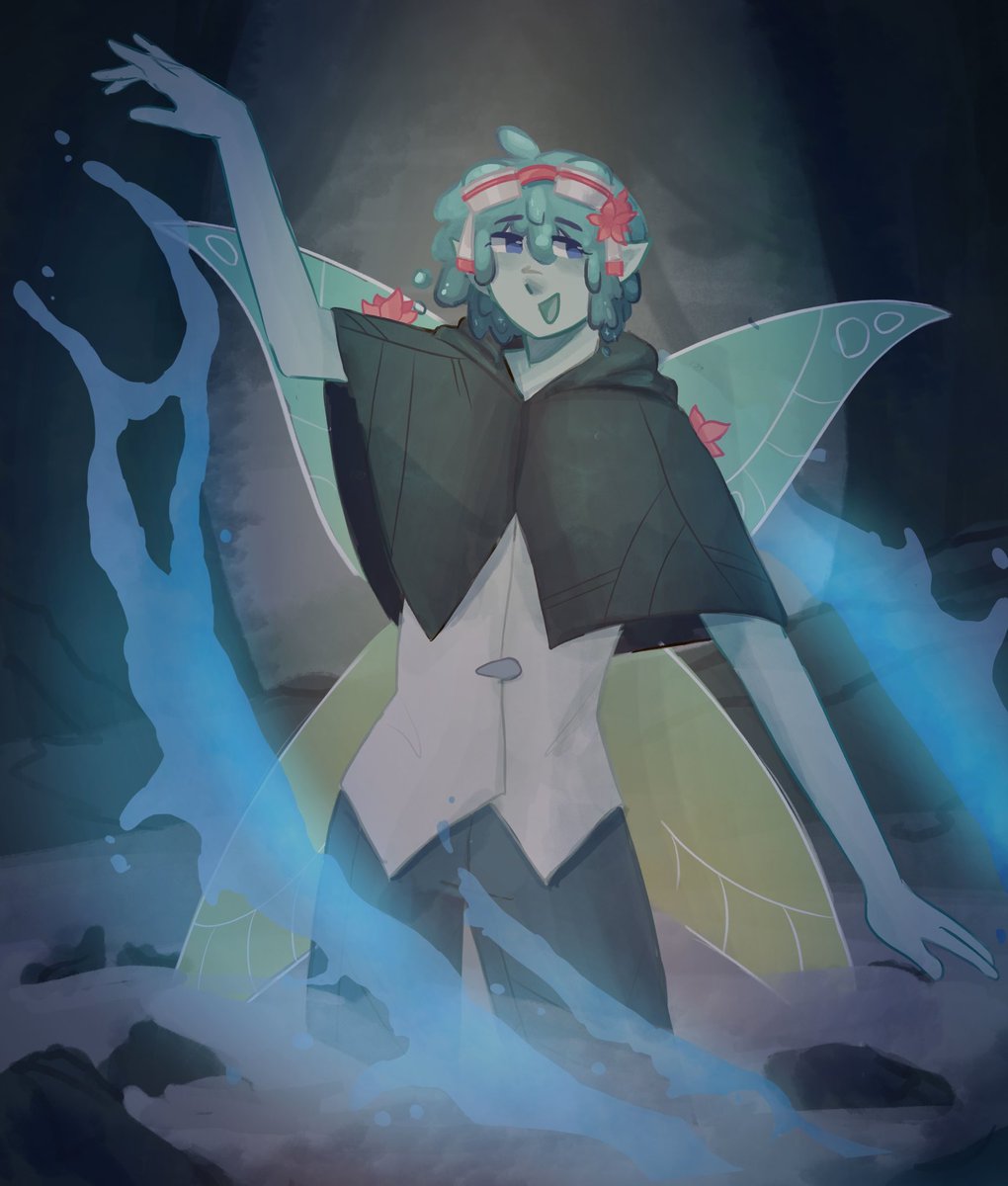 birdtalons's tweet photo. the water fairy!!! >_<  #4cvitfanart #fairysmp https://t.co/3uHE2DG5R9