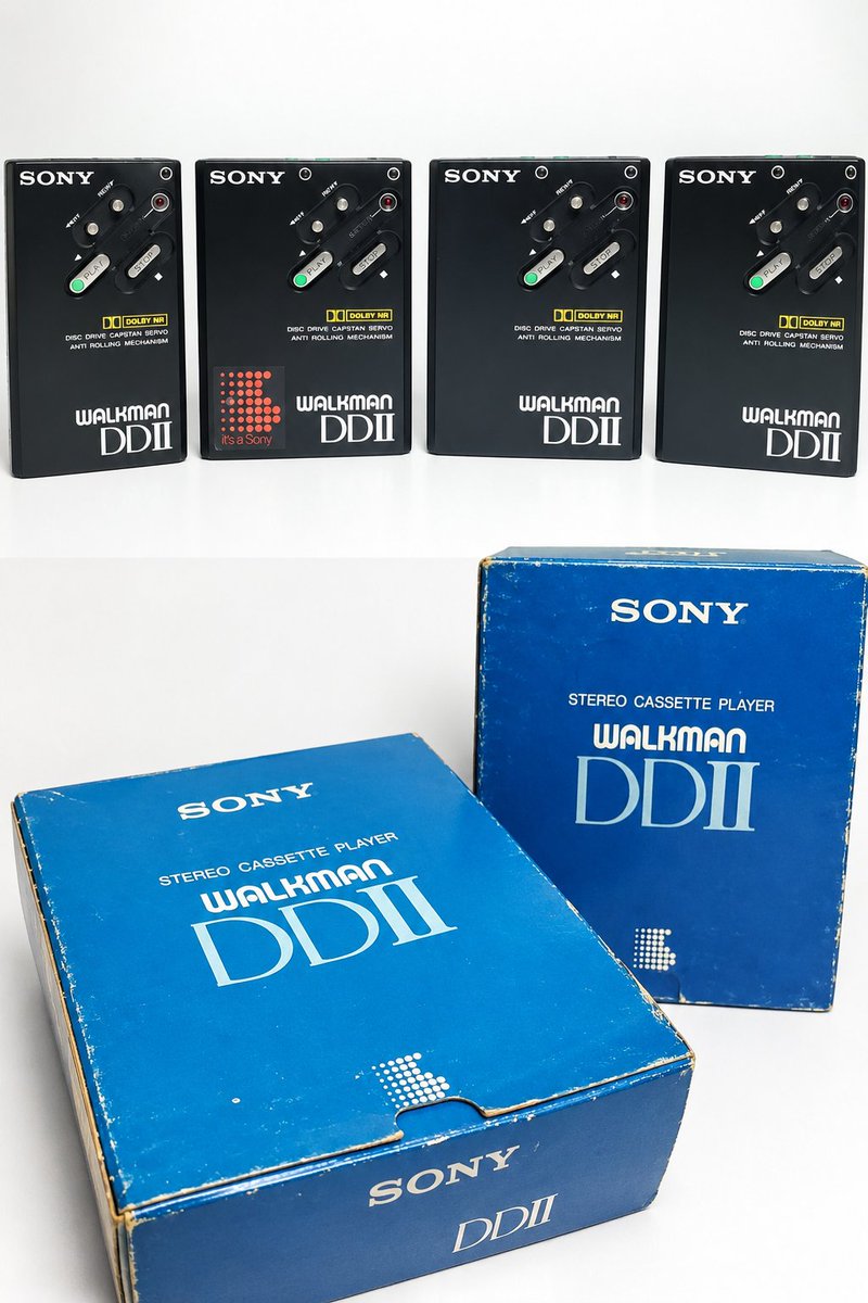 vq_rider's tweet photo. SONY WM-DDⅡ（1984）

高性能な「プロフェッショナルタイプ」として発売された「WM-DDⅡ」。キャプスタンサーボDD方式、ドルビーNR（B）を採用し、ワウ・フラッターはWM-DC2に迫る0.08%。イヤーレシーバーを別売りとしたハイコストパフォーマンス機でした。

#SONY
#WALKMAN
#WMDD2 https://t.co/TlFYUzuEfV