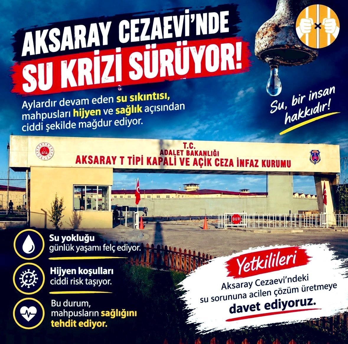 FTulek's tweet photo. 5275 Anayasa ve AİHS’in 3. maddesinde düzenlenen insan onuruna uygun muamele
ilkesine aykırılık teşkil ettiğinden İVEDİLİKLE sorunlar çözülmeli,sorumlularda bulunmalı.
@Abdulaz67646033 
@AhmetUmut35 
@ali768334386744 https://t.co/DMkTxCfpMs