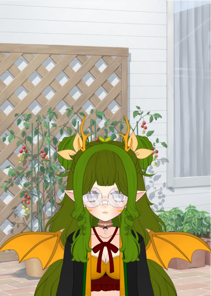 onyxfs3's tweet photo. this is my new vtuber model she is onyx a plant demon she is a half body model  and has no artwork yet so if anyone knows a artist please let me know!!!! https://t.co/oOKzh6k7LQ