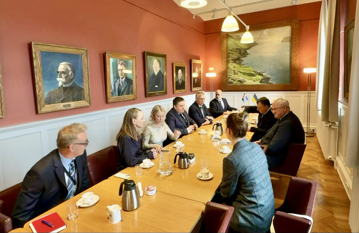 andrii_sybiha's tweet photo. During my visit to Iceland, I met with the Althingi's Foreign Affairs Committee.

I expressed gratitude for the unity demonstrated by both coalition and opposition parties in their support for Ukraine. The best evidence of this unity is the Althingi's program of support for Ukraine, which remains in effect until 2028.

I briefed members of the Icelandic Parliament on the ongoing Russian terror, the blocking of freedom of navigation in the Black Sea, and Moscow's unwillingness to end its aggression against Ukraine.

I expressed gratitude for the Althingi's consistent efforts to hold Russia accountable — through the adoption of resolutions, participation in international formats, and support for the work of the Icelandic government.

We discussed next steps. We are working to prepare Ukraine for the winter, and I received assurances of continued support.

We paid close attention to strengthening our partnership. I confirmed our readiness to share Ukraine's experience and expertise in protecting critical infrastructure.

I thanked Mr. Chair Pawel Bartoszek and all members of the Committee, as well as the entire parliament and Icelandic society, for their strong support for Ukraine — support that unites everyone. We value this solidarity, which reminds us that we are not alone.