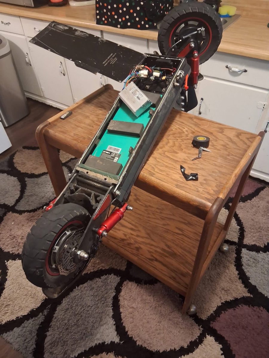 Fraserphoenix's tweet photo. So Proud of Kody.... His Scooter just stopped yesterday and I had to drive and pick him up.... well I thought it was done for but he found a hidden fuse that was melted to pieces inside of it and completely fixed it.    🛴    
Proud Mom Moment!!!!!  🙌

#scooterlife #Electricscoo https://t.co/V01rdnfpeq