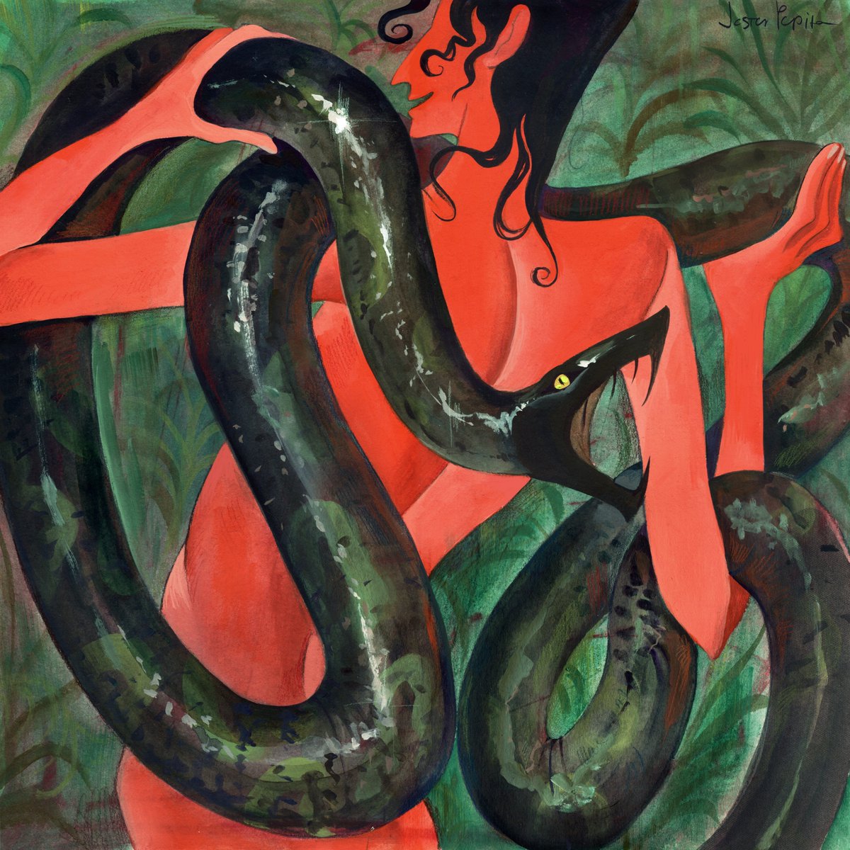 JesterPepita's tweet photo. "The snake garden"
Acrylic, tempera https://t.co/42fjW0gFl7