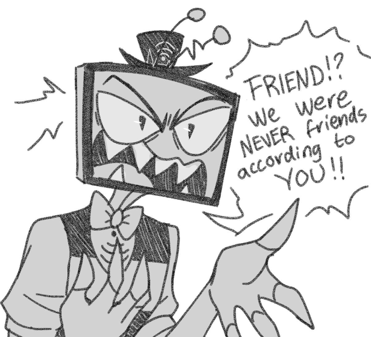 Nomifae_'s tweet photo. Mmm...muh StaticSilence 
(Inspo from Helluva s3 trailer)
#radiostatic #hazbinhotelfanart https://t.co/Ti2SlXHAQs