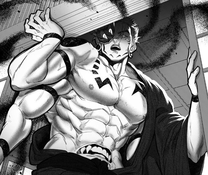 CursedKing64's tweet photo. 💣❯━━━━━❮ •||• ���━━━━━━❮🧨 💥☾︎APPEARANCE☽︎💥

Ryomen Sukuna is a monstrous, burly being with four arms, four eyes, and a large mouth on his abdomen. He stands approximately 2.10 to 2.20 meters tall (7 feet to 7 feet 3 inches). https://t.co/fOuMtkI6BQ