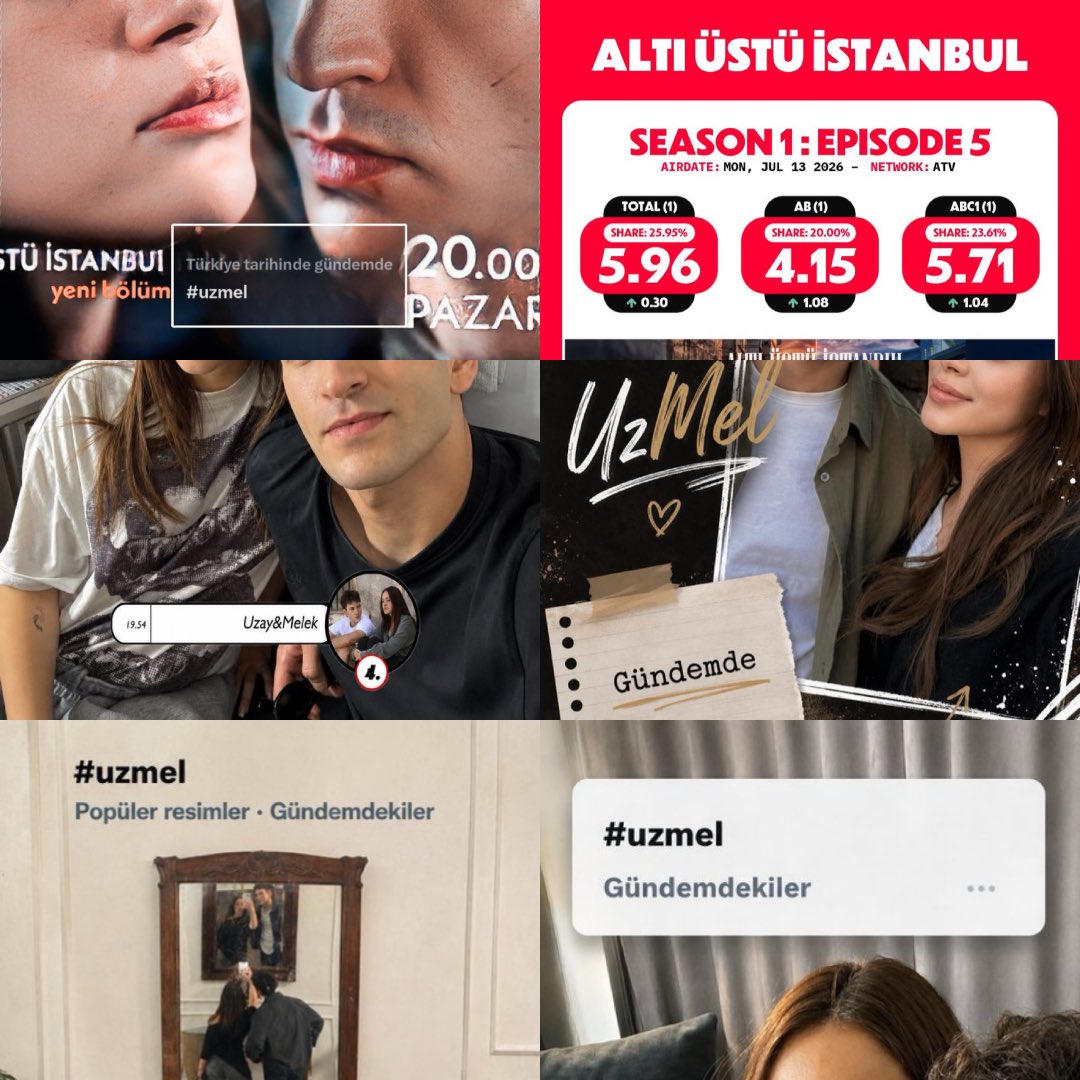peloutmus's tweet photo. #UzMel; Daha ilk sahnelerinin olduğu fragman ile büyük bir hype alıp bölüme reyting katkısı sağlayan, en çok etkileşim alan sahneler arasında yer alan ve gündeme oturarak zamanla herkesin gözdesi olup kendi tahtını devretmeyen çifti görmezden gelmek kendi topuğunuza sıkmak olur. https://t.co/HuwsiEDWDH