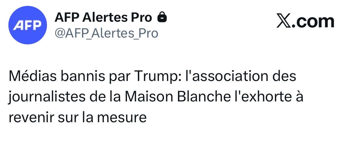 APresidentielle's tweet photo. L’APP exprime son soutien le plus entier à nos confrères américains de la @whca, de @CNN , de @MSNOWNews et de @politico. 

La presse doit pouvoir travailler librement autour du pouvoir. https://t.co/22pzTOYv1w