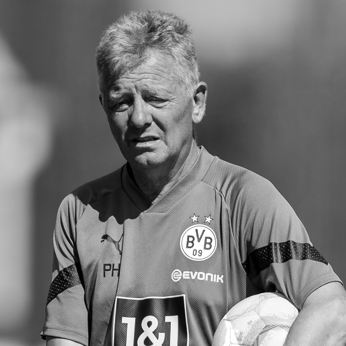BVB's tweet photo. Inmitten unserer Freude über den Sieg in Stuttgart erreicht uns die traurige Nachricht über den Tod von Peter Hermann. Für Hermann war der BVB im Jahr 2022 die letzte Station einer großen Karriere.

Unser Mitgefühl gilt seiner Familie und seinen Freunden. Ruhe in Frieden, Peter. https://t.co/ZnZVqygpm5