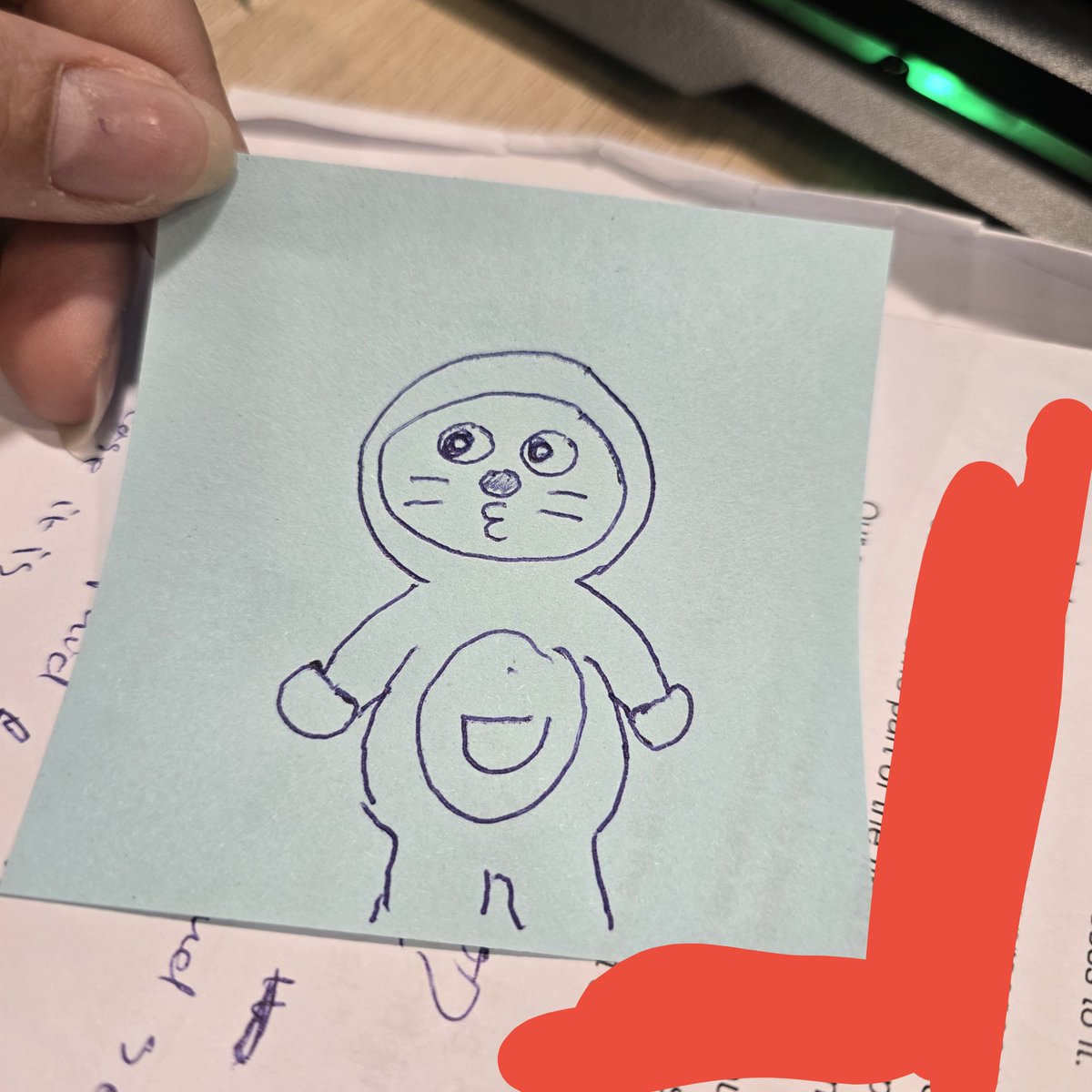 AmineBatool's tweet photo. Not me trying to draw doraemon from memory 
😭😭 https://t.co/IKhysL9ia3