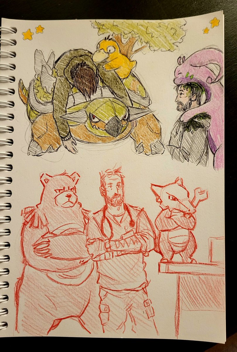 Sternchen_56's tweet photo. Battling art-block by sketching Robby and his Pokemon Team✨️ https://t.co/7hTmiLYRhN