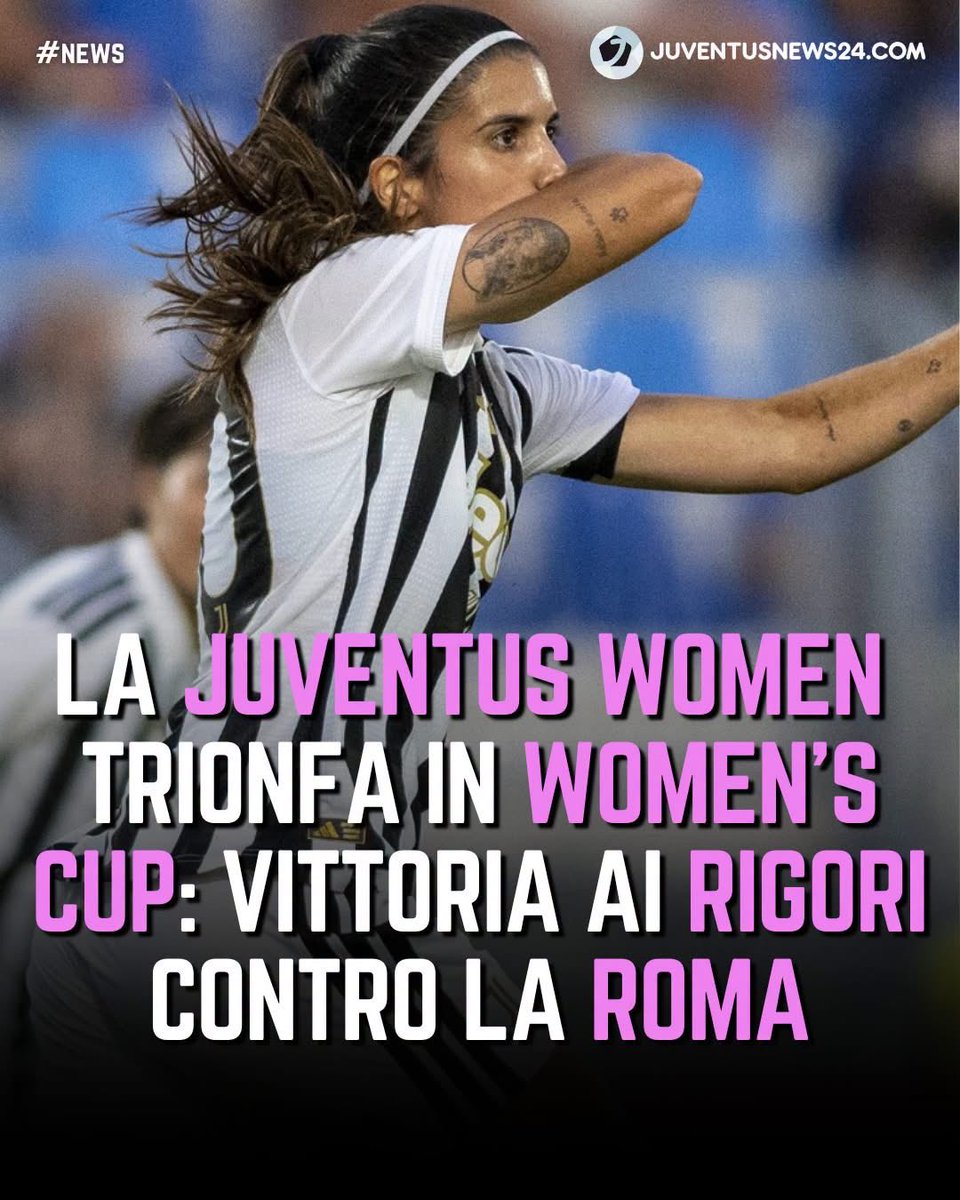 junews24com's tweet photo. 🏆 Primo trofeo stagionale per la Juventus Women
👏 Vittoria ai calci di rigore contro la Roma
⚽⚽ Decisiva la doppietta di Redondo nei tempi regolamentari

#juventusnews24 https://t.co/pJkB6WtPW7