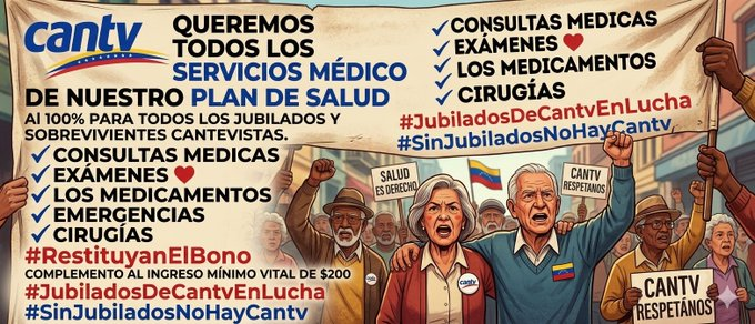 MarcoCeballo's tweet photo. #21Sept #85Dias y Ud. Siguaraya Calla lo que Padecen los #JubiladosCantvEnLucha, Deje de ser servir del Patrono y pongase los Pantalones bien puesto y Defienda a los que la dieron la Confianza de Representarlos @Defensoria_Vzla @Norbey_Marin_ @EfectoCocuyo @elsiglocomve @NTN24 https://t.co/GCjRQ3POw6