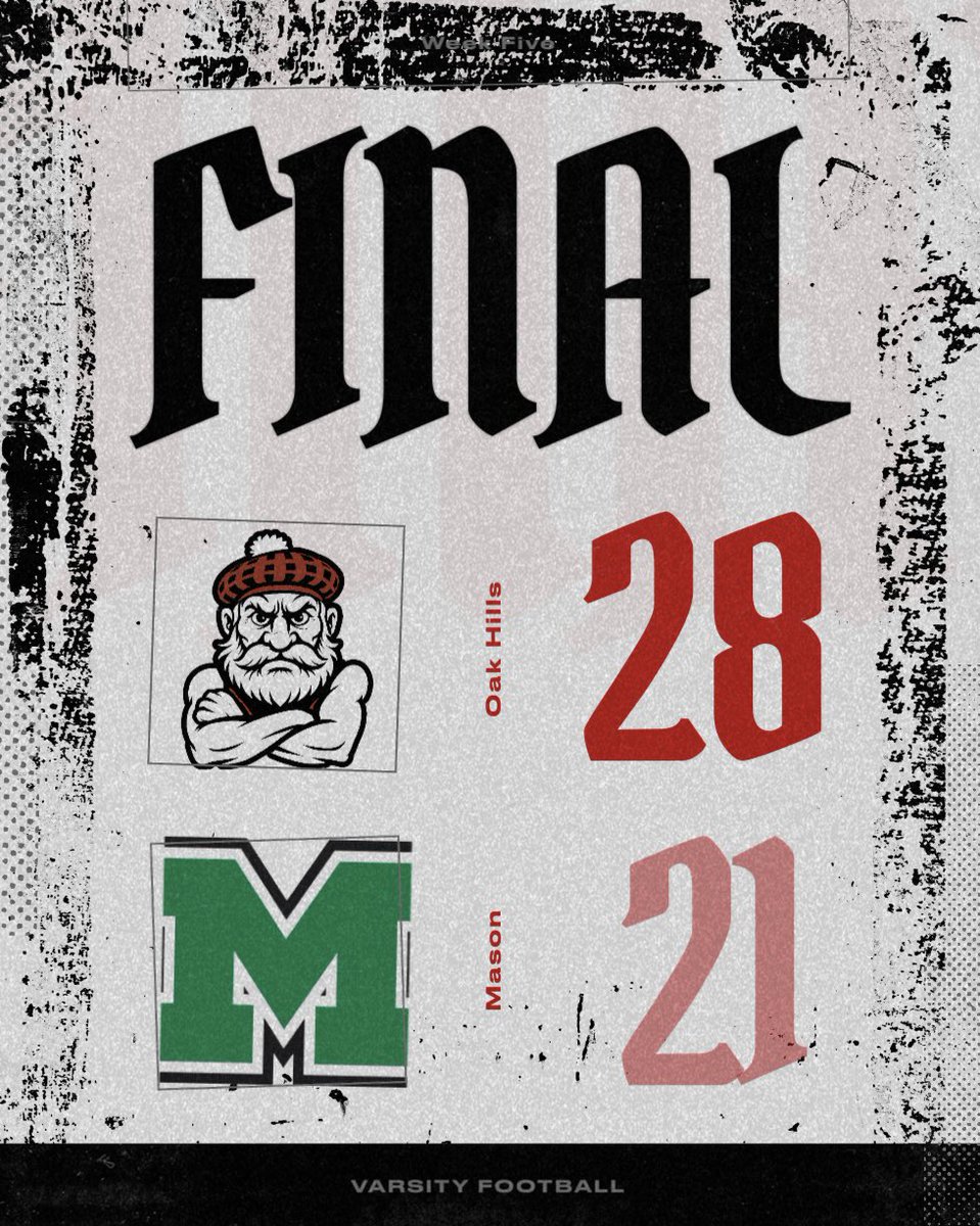OakHillsFB's tweet photo. The boys ground out a tough 28-21 victory to move to 3-2 on the season! Great job, fellas! JV fought hard today but dropped a close battle 28-16, bringing their record to 3-2. Proud of the fight in both squads this weekend! #OHtough https://t.co/NepagCid7I