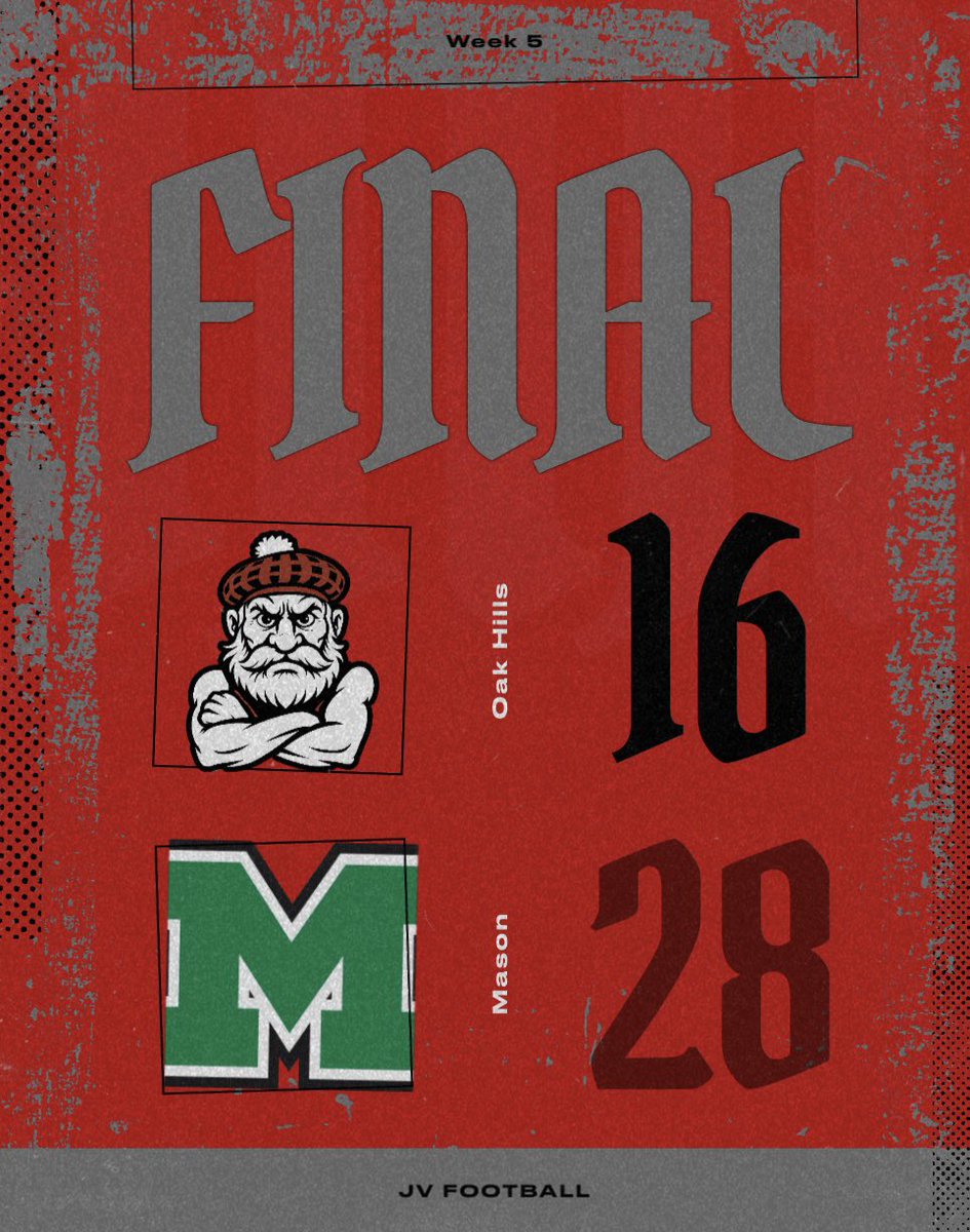 OakHillsFB's tweet photo. The boys ground out a tough 28-21 victory to move to 3-2 on the season! Great job, fellas! JV fought hard today but dropped a close battle 28-16, bringing their record to 3-2. Proud of the fight in both squads this weekend! #OHtough https://t.co/NepagCid7I