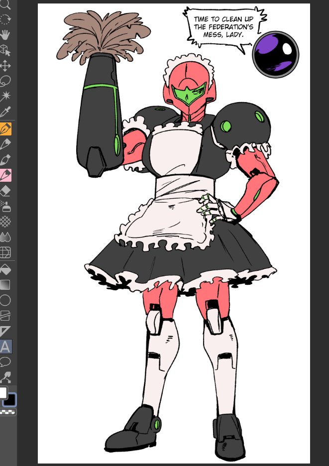 wanderjegson's tweet photo. Maid Suit Samus https://t.co/M2fPRHORZD