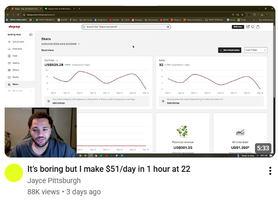 DustNukes's tweet photo. imagine making $50 at 22 and deciding to post a youtube video about it, then spend the first minute proving it isn't a fake dashboard 😭😭 https://t.co/AOa73KtqsK