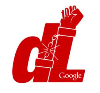 amountainsunset's tweet photo. today i learned that there’s an official engineering team at google that sounds like a communist party and has a logo that looks like one https://t.co/cPwEaGljSq