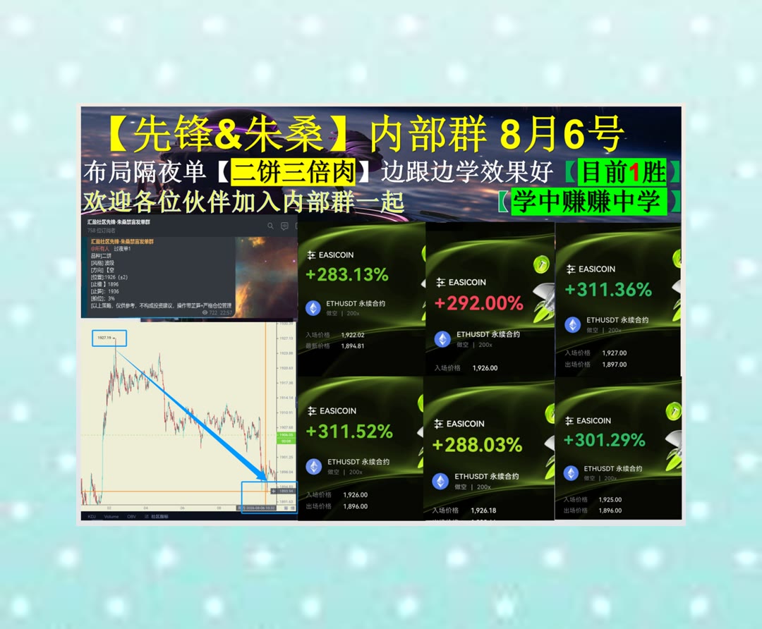 BridgetteCletr's tweet photo. Never deter till tomorrow that which you can do today.
盘面重点不明？帮你梳理关键走势。加密狗😋币圈慈善家☕算法交易🚨顶级合約社区
XMR📀Visa Inc.⌛Ethereum Classic🌀XDC
ETH 加密货币 OKX  免费合约跟单社区👉 @fzy988 👈 https://t.co/wh3z4xSOXa