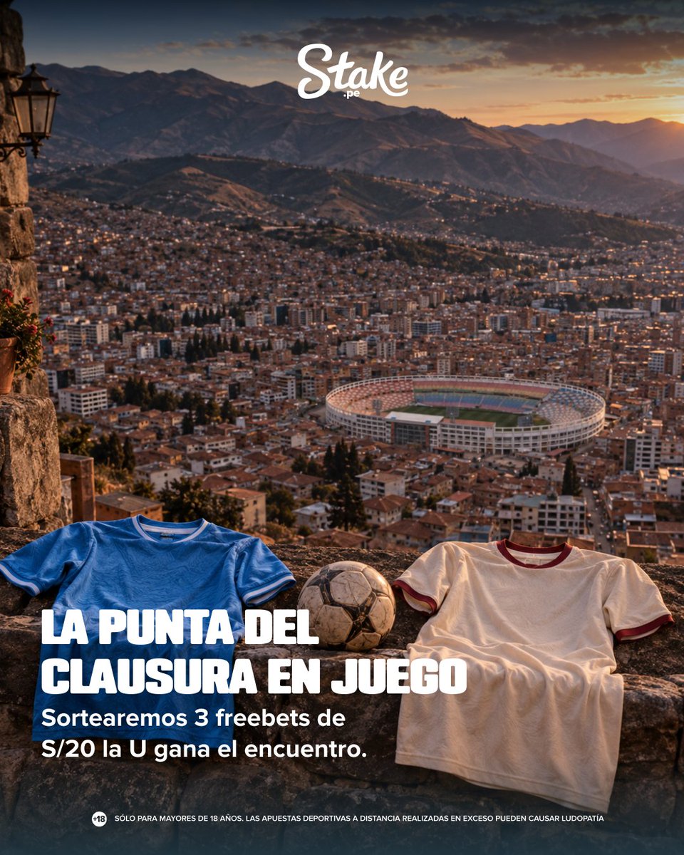 PeruStake's tweet photo. ¿TENDREMOS NUEVO PUNTERO? 🇵🇪

D. Garcilaso se enfrenta a la U en Cusco con la punta del Torneo Clausura en juego 💥

¿Las freebets? Síguenos, da RT y comenta tu user para participar 🔥

*Aplican T&amp;C https://t.co/gQ4PB3G1bW