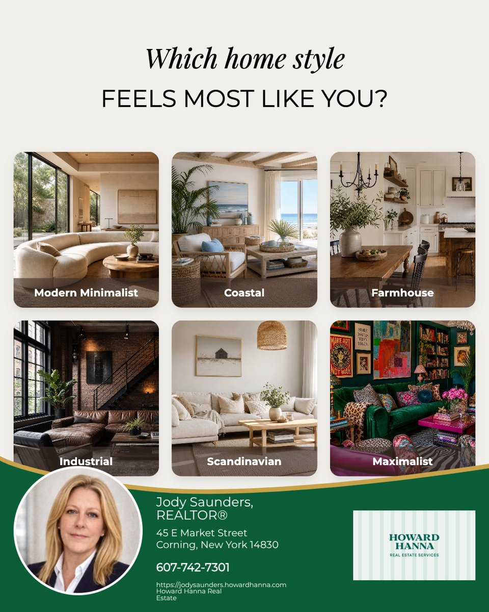 jody__saunders's tweet photo. The right home is not just about square footage. It is about the feeling you want the moment you walk in. Are you drawn to Modern Minimalist, Coastal, Farmhouse, Industrial, Scandinavian, or Maximalist spaces?
#SayYesToTheAddress #JodySaundersSells #HOWARDHANNA #GREENGOLDSOLD https://t.co/R7bNT0fA37