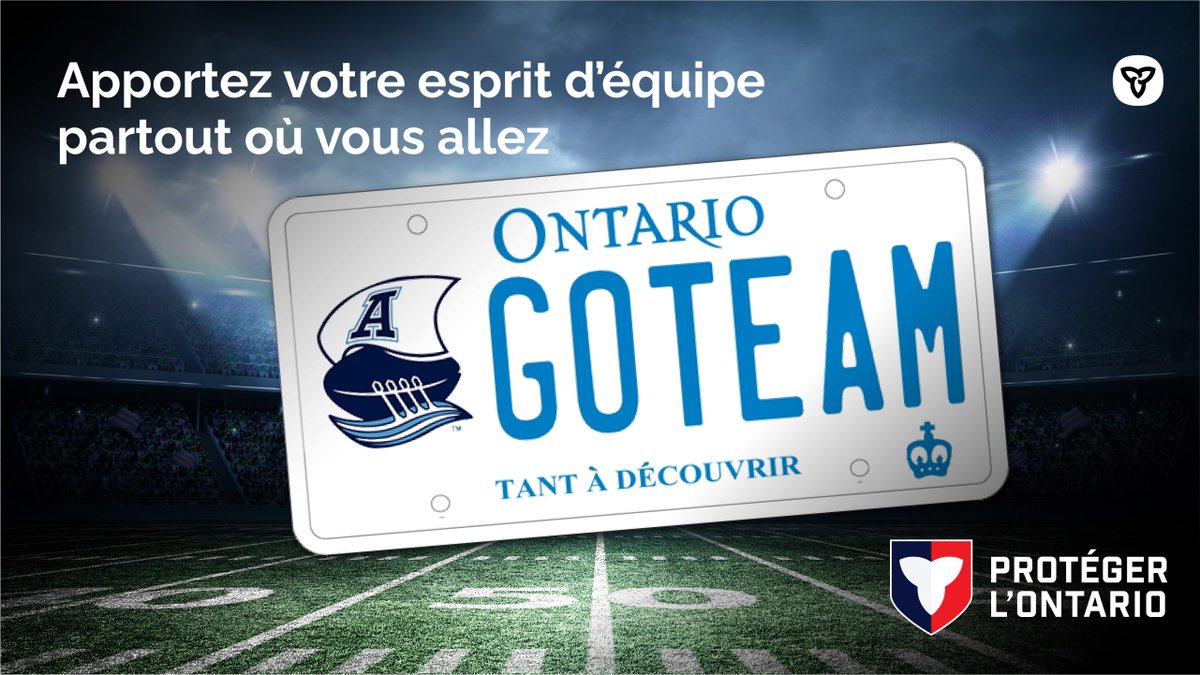 ServiceONT's tweet photo. 🏈 Fans de @TorontoArgos, celle-ci est pour vous.

Emportez votre fierté Double Bleu sur la route avec une plaque d’immatriculation graphique officielle des Argonauts de Toronto. 🚗

Commandez rapidement la vôtre en ligne : https://t.co/HU4Vv1qcHT

#LCF #Argos #JourDeMatchLCF https://t.co/wE2u40ctRX