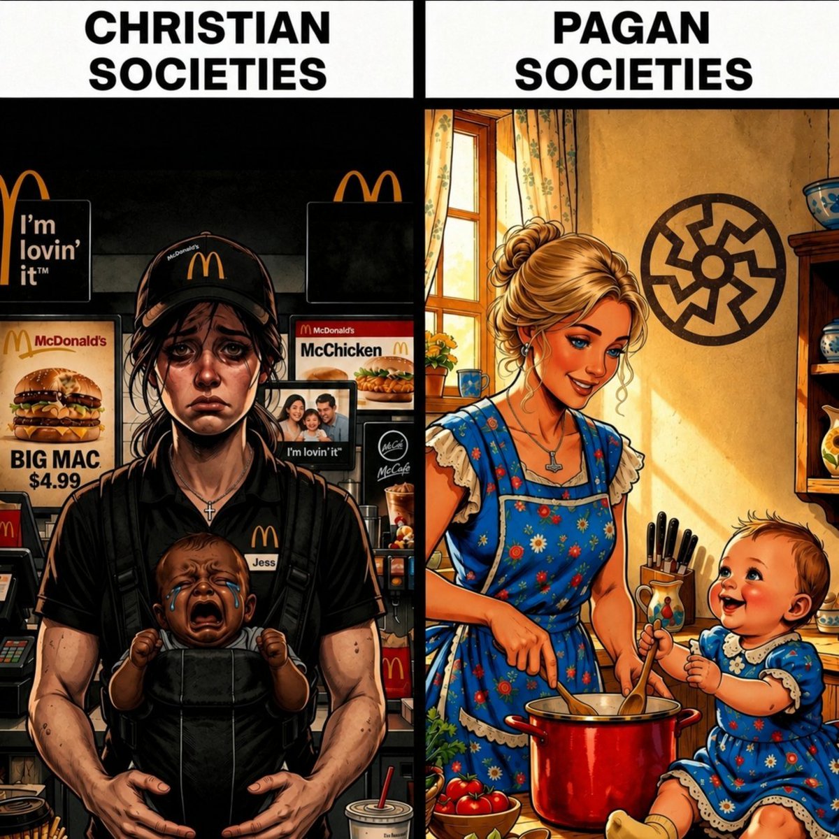 ReligionOrRace's tweet photo. Christian Societies vs Pagan Societies. https://t.co/DZ6gX2fgaa
