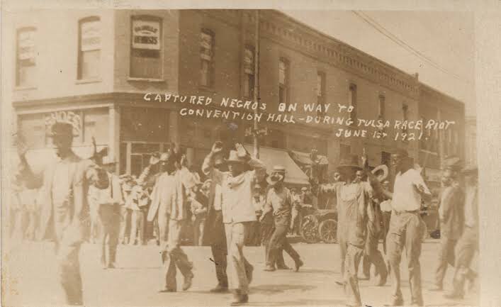 AfricanArchives's tweet photo. The events of the Tulsa massacre and bodies of the murdered black people were photographed and turned into souveneir postcards. https://t.co/5cjjKCCEPd