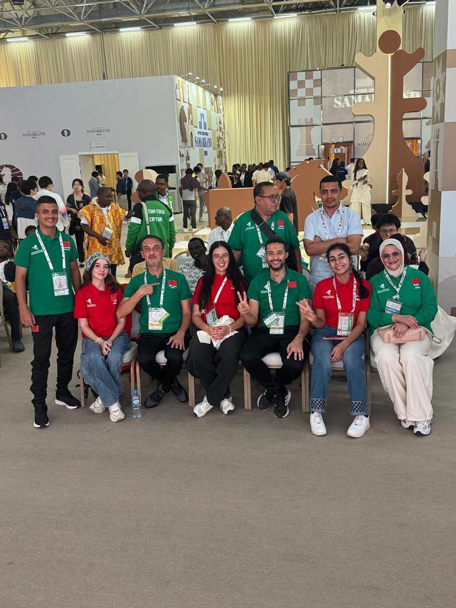FRMEChess's tweet photo. الجولة الرابعة...المنتخب الوطني المفتوح يستعيد توازنه بفوز على ساو تومي ، والمنتخب النسوي يتعثر أمام منتخب مونتينيكرو. 

يواصل المنتخبان الوطنيان المغربيان، في فئتي المفتوح والسيدات، مشاركتهما في فعاليات الدورة الـ46 للأولمبياد العالمي للشطرنج، المقامة بمدينة سمرقند الأوزبكية، https://t.co/jQP9756wLh
