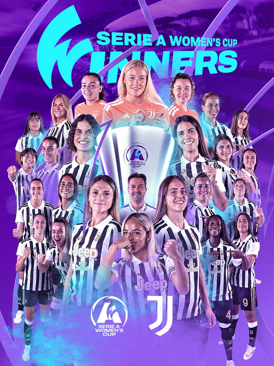 juventuswomen_'s tweet photo. La #JuventusWomen riprende la Roma con una doppietta di Redondo e poi vince ai rigori la #SerieAWomensCup! 🤩🤍🖤 https://t.co/mxl2RlmgLk