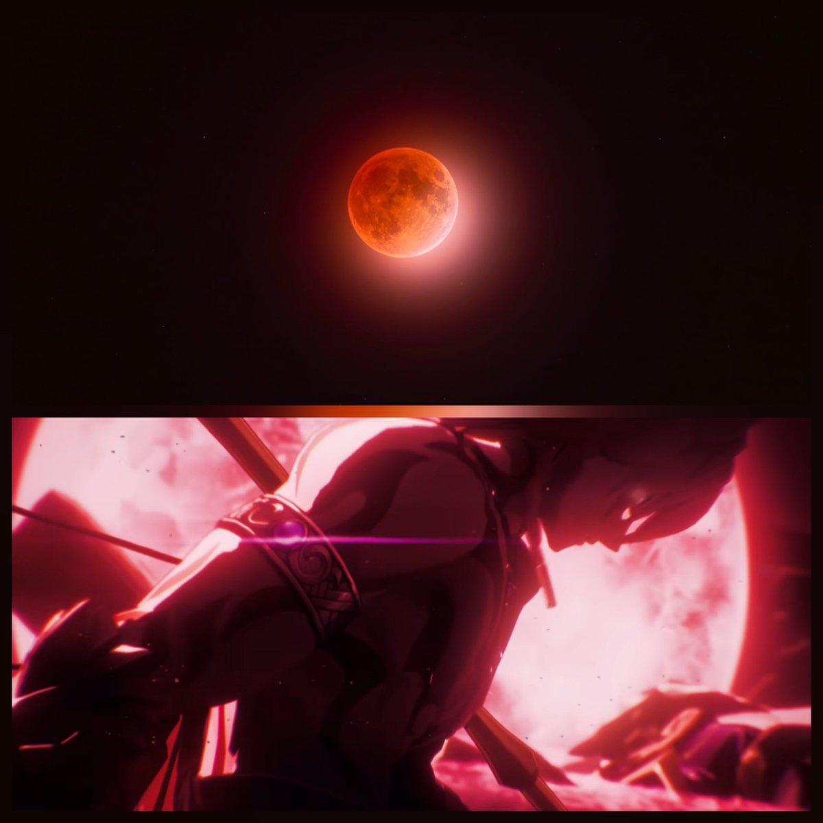 EmpyreanAxis's tweet photo. Many people associate Phainon and Mydei with the sun and moon, but I don't think that's the case. I think that, as Demigods, Mydei represent the Lunar Eclipse, while Khaslana represent the Solar Eclipse. They are opposites in their eclipses. 
(1/2)
#phaidei‌ https://t.co/3IuMX6Xh4P