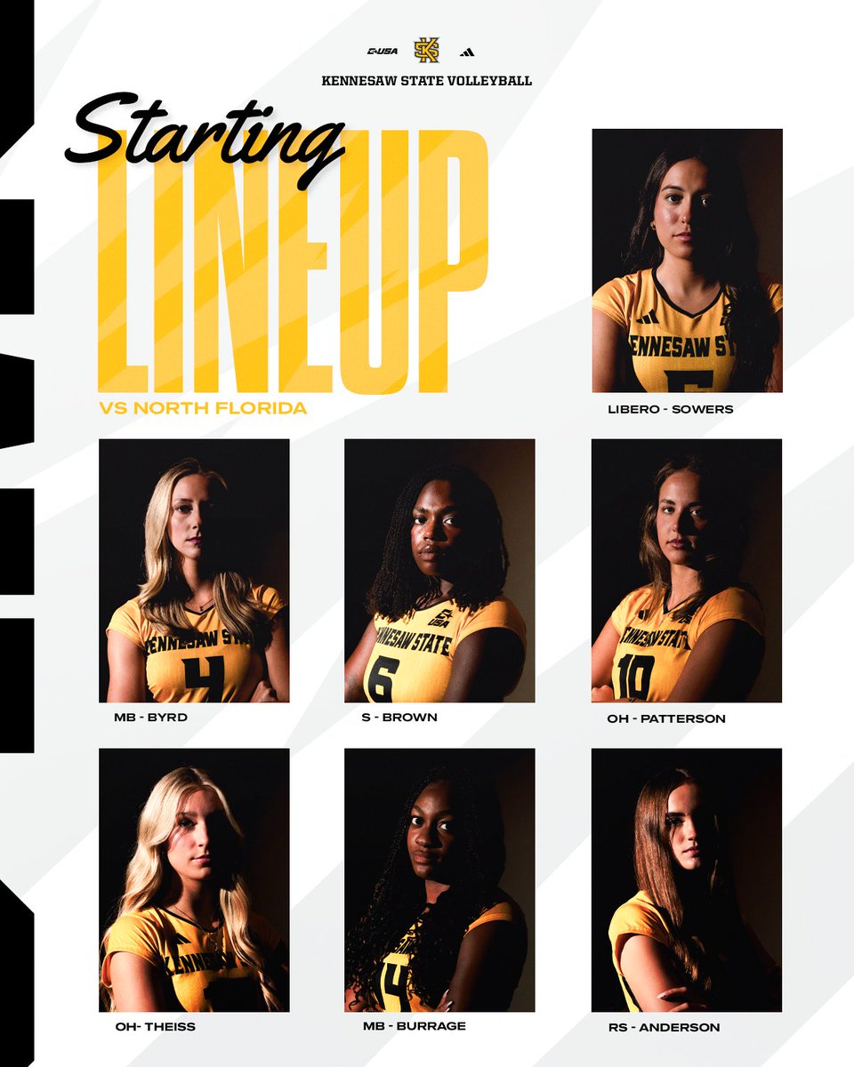KSUOwlsVB's tweet photo. Tonight’s starting lineup‼️  

#OwlFamily | #HootyHoo 🦉🏐 https://t.co/XVAoYCbswH