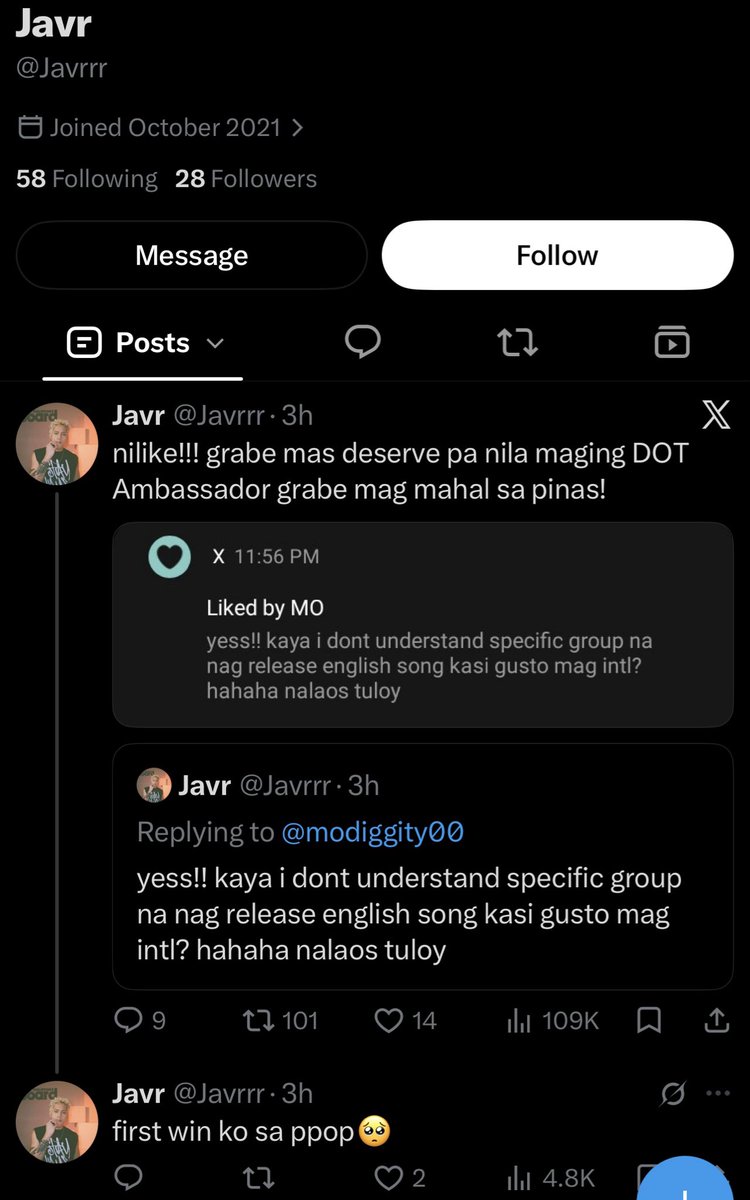 modiggity00's tweet photo. Sa lahat ng mga na-disappoint, I want to make it clear that I don’t condone or tolerate hate towards other groups. Id like to take this opportunity to humble myself and sincerely apologize to everyone who may have been affected or disappointed.

I also want to acknowledge the criticism being directed towards me. To this hate account which, honestly, was pretty obvious, this will be your last one. You got me there. I’ll take this as a lesson and do better moving forward.