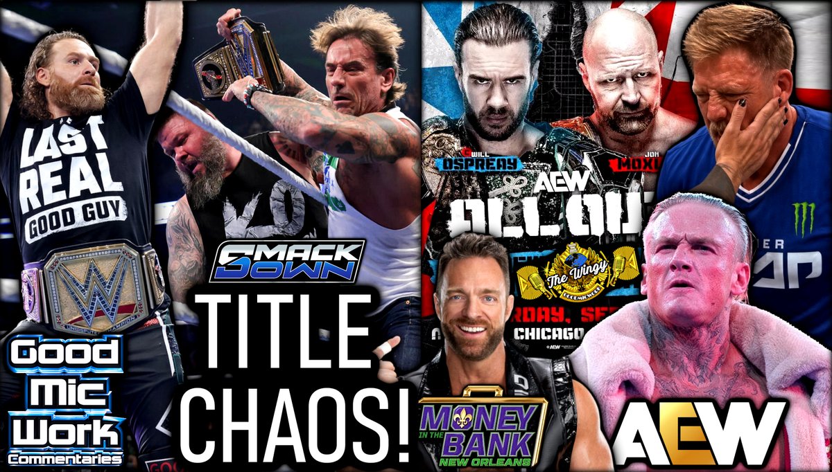 GoodMicWork's tweet photo. We are LIVE today at 530ET/230PT!

Sami DEFENDS WWE Title On Smackdown | Dragunov To AEW | Jake Hager Slapped Stupid | Worlds Collide/All Out/MITB Previews 
https://t.co/Fjn2TFxFQa https://t.co/1GbtfZKFDx
