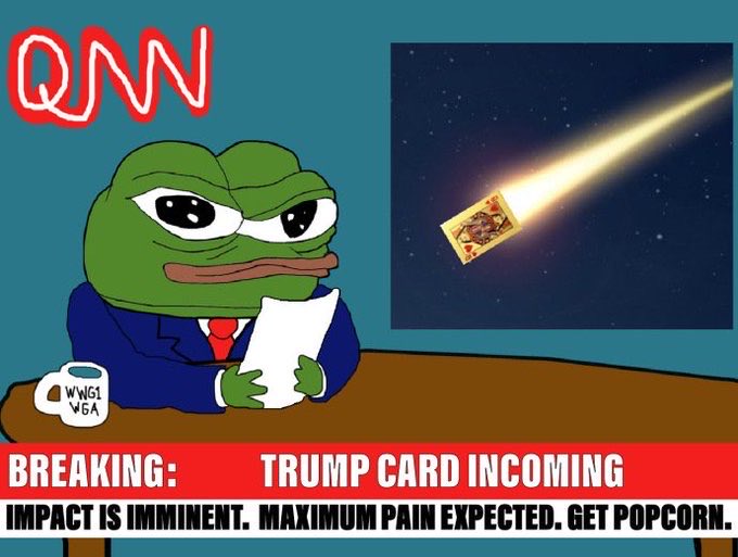 UscgDan's tweet photo. @irishpatriot91 Looks like a whole deck of #TrumpCard’s R on The Table! ⚔️❤️🌎❤️⚔️ #QNN https://t.co/vnQG59a3o7