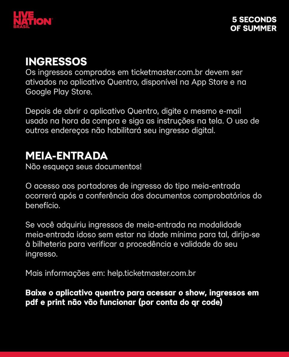 5SOSBrazil's tweet photo. 🚨| Live Nation acabou de postar as informações oficiais sobre a Everyone's a Star World Tour Belo Horizonte: https://t.co/2YjVZZKfpU