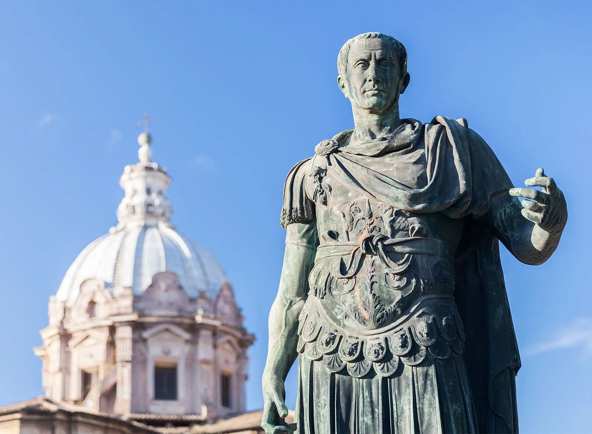 AncientHistorry's tweet photo. Julius Caesar's greatest mistake was mercy, and he was warned about it more than once.

After Pharsalus he pardoned the men who had fought to destroy him. Brutus and Cassius both got their lives back and then got praetorships for 44 BC. Decimus Brutus, another pardoned enemy, was trusted so far that Caesar named him in his will as an heir in the second degree. This was deliberate policy. Caesar had watched Sulla butcher his way through Rome's political class a generation earlier, and Suetonius records him sneering that Sulla "did not know his ABCs" for laying down the dictatorship. Caesar intended to hold power without the killing.

The problem is that a pardon is not a favor between equals. To forgive a Roman senator is to stand above him. Clemency made Caesar look like a king handing out lives, and for men raised on five hundred years of anti-monarchy propaganda that was the insult, not the gift.

Then in early 44 BC he dismissed his Spanish bodyguard. The Senate had sworn a public oath to protect his person, so he took them at their word. Plutarch says his reasoning was that it was better to die once than to live always expecting death.

The warnings kept coming anyway. A haruspex named Spurinna told him to beware a danger no later than the Ides of March. Calpurnia begged him not to go that morning and he nearly listened. Decimus Brutus, the man in his will, came to the house personally and talked him into going. On the way a Greek named Artemidorus pushed a scroll into his hand that laid out the entire plot by name. Caesar was still holding it, unread, when they surrounded him.

More than sixty senators were in on it. They stabbed him 23 times in the portico of Pompey's theater. Antistius, the physician who examined the body, concluded that only one wound, the second one, to the chest, was actually fatal. Caesar pulled his toga over his head as he went down and bled out at the base of a statue of Pompey, the man he had defeated.

The assassins expected the city to thank them. Instead Caesar's will was read in public: 300 sesterces to every Roman citizen and his gardens across the Tiber opened to the people. Rome rioted. Within two years Cassius and Brutus were both dead by their own hands at Philippi. Decimus was hunted down in Gaul and killed on Antony's orders. The Republic they murdered a man to save lasted about eighteen months.

And the man who inherited Caesar's name learned the opposite lesson from his death. In 43 BC Octavian and his partners proscribed roughly 300 senators and 2,000 equestrians, Cicero among them, and nailed his hands and head to the Rostra.

Caesar's mercy got him killed. His heir made sure that mistake was never repeated.