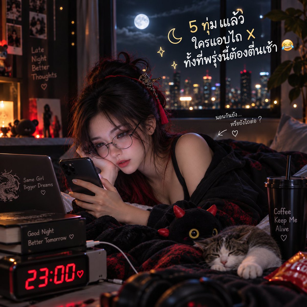 SORNAN_B2's tweet photo. สารภาพมา 👇 #สายดึก #คนนอนดึก https://t.co/C78JQLRLYe