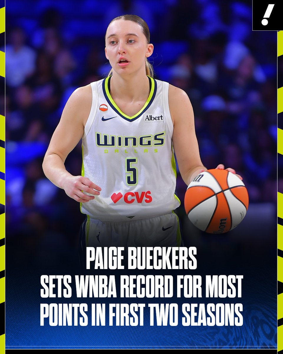 YahooSports's tweet photo. Paige Bueckers' 1,515 points are the most all-time by a WNBA player in their first two seasons 🔥 https://t.co/OxhuvzDDEj