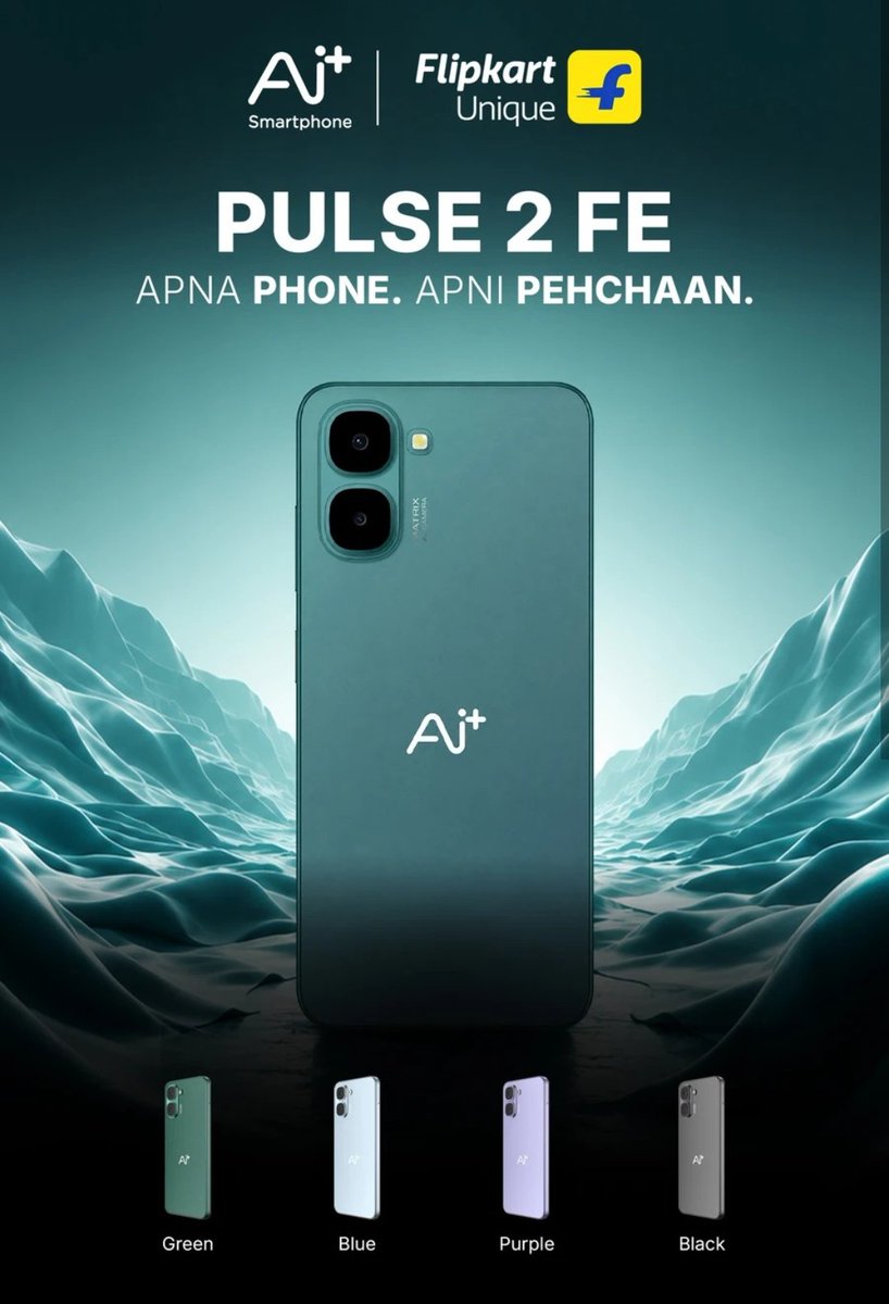 Ravikrn36's tweet photo. Ai+ Pulse 2 FE 4G Coming soon ๐ฎ๐ณ
. Mediatek Helio G81 4G
. 2.0Ghz Processor
. Green ๐ข
. Blue ๐ต
. Purple ๐ฃ
. Black โซ
#AiPlusSmartphone #AiPlusPulse2FE https://t.co/43EjDSilLi