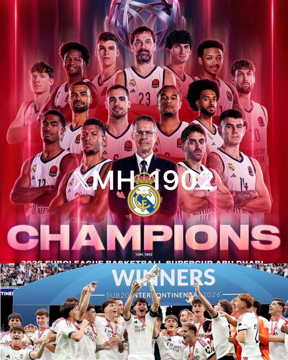 MH_1902's tweet photo. 🚨🚨🚨🚨🚨🚨🚨🚨🚨🚨🚨🚨

ريال مدريد اليوم فقط الموافق يوم السبت 19 سبتمبر 2026 

• حقق كأس القارات للشباب في كرة القدم 
• حقق كأس السوبر الأوروبي لكرة السلة 

😍😍😍😍😍😍😍😍😍😍😍😍 https://t.co/cKVmygr88w
