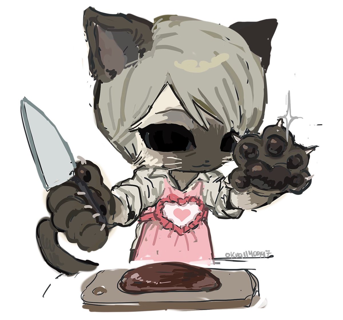 okra1140997's tweet photo. what good are knives when you have claws? https://t.co/g7zuMViq3Z