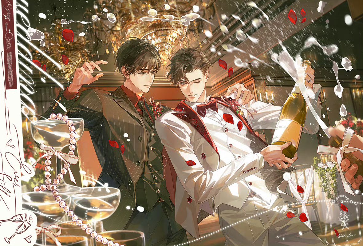 danmei_ss's tweet photo. Name: 💗In Love with an Idiot 💗 #mybelovedfool #bl #danmei #你却爱着一个他 #188group #188男团 Wedding Anniversary’s Special Art 💒 💍 🔔 https://t.co/VyjE5fktBD